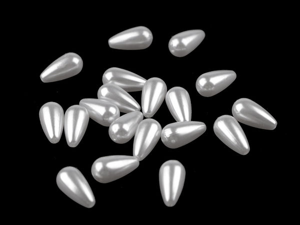 Glance Drop Faux Pearl Beads - 8x16mm Lightweight Acrylic Pearls for DIY Jewelry Making & Crafts