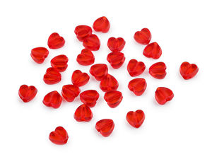 Premium Heart-Shaped Plastic Beads (8mm) for DIY Jewelry Making, Crafts, and Event Decor