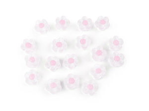 Matte Flower Beads for Jewelry Making & DIY Crafts – 13mm Transparent Floral Spacer Components