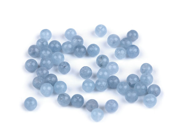 Synthetic Angelite Round Mineral Beads (4mm) – Premium Gemstone Spacer Beads for Jewelry Making, Beading, and Wire Wrapping