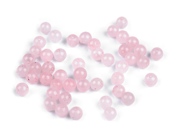 Natural Rose Quartz Mineral Gemstone Beads - 4mm Round Beads for Jewelry Making, Macrame, and Wire Wrapping
