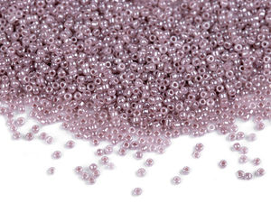 Premium Glass Seed Beads 15/0 (1.5mm) - Opaque Mother-of-Pearl Finish