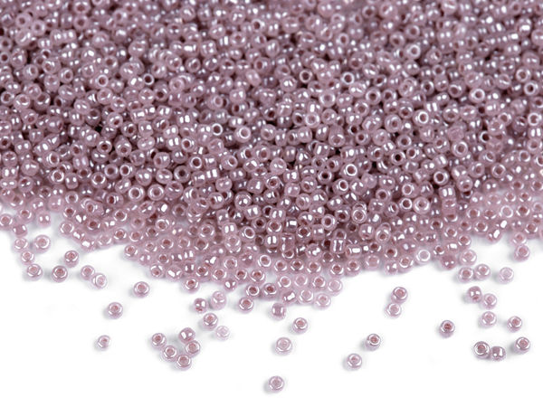 Premium Glass Seed Beads 15/0 (1.5mm) - Opaque Mother-of-Pearl Finish