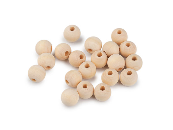 Unfinished Natural Wooden Beads (12mm) – Premium Craft Beads with Large Hole for DIY Jewelry, Macrame, and Dream Catchers (approx. 45-Piece Pack)