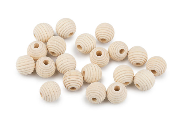 Premium Unfinished Wooden Honeycomb Beads – 14mm Natural Beehive Wood Craft Beads