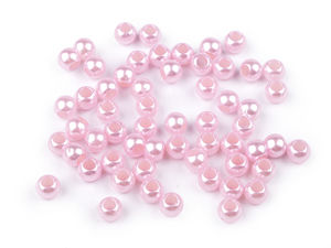 8mm Premium Pearly Sheen Charm Beads with Large Hole for Jewelry Making and Crafting (20g Pack, Approx. 110 Pcs)