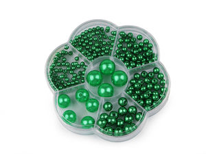 Premium Round Pearl Bead Set for DIY Jewelry Making – Multi-Size Wax Pearls Kit in Flower Organizer Box