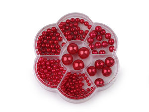 Premium Round Pearl Bead Set for DIY Jewelry Making – Multi-Size Wax Pearls Kit in Flower Organizer Box