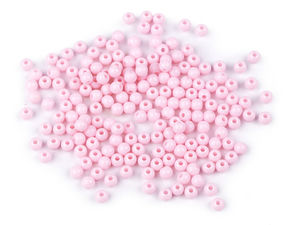 Premium 4mm Round Craft Beads - Smooth Lustrous Plastic Beads for Jewelry Making, DIY Crafts & Sewing (20g)