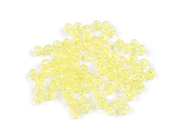 Premium Crackle Effect Round Plastic Beads - 6mm Craft Beads for Jewelry Making and DIY Projects