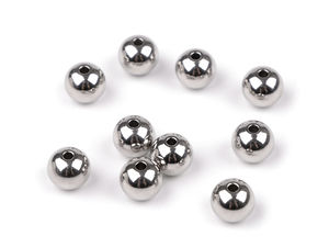 10mm Premium Stainless Steel Beads - Mirror Polish Solid Metal Spacer Beads for Jewelry Making