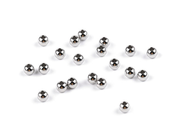 Premium Stainless Steel Round Spacer Beads Ø 4 mm – High Mirror Polish Metal Beads for Jewelry Making