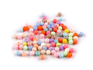 Premium 6mm Soft-Touch Matte Plastic Beads - Colorful DIY Spacer Bead Mix for Jewelry Making, Macrame, and Crafts (20g Pack)