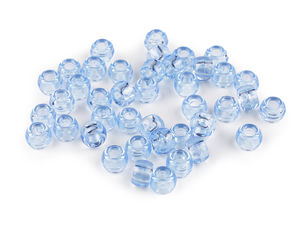Lightweight Large-Hole Cylindrical Charm Beads (9x6mm) – Premium Plastic Beads for Jewelry Making, Crafts & Apparel Decoration