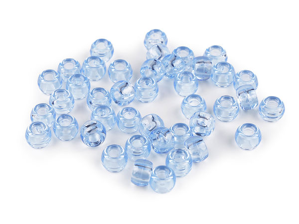 Lightweight Large-Hole Cylindrical Charm Beads (9x6mm) – Premium Plastic Beads for Jewelry Making, Crafts & Apparel Decoration
