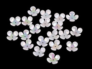 Pearlwhite AB Bell-Shaped Plastic Flower Beads (6x17mm) – Lightweight Components for Beading, Jewelry Making, and Crafts