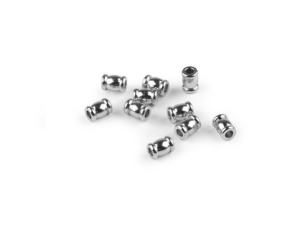 Premium Stainless Steel Roller Spacer Beads (5x7mm) - High Mirror Shine Platinum Finish