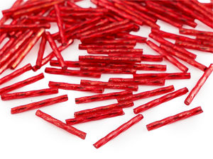 Premium Twisted Bugle Seed Beads - 25mm Glass Rods for Jewelry Making & Holiday Ornaments