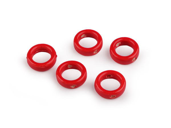 Glazed Porcelain Beads & Jewelry Components - Decorative Heart, Flower & Wheel Designs for DIY Crafting, Necklaces & Bracelets