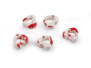 Glazed Porcelain Beads & Jewelry Components - Decorative Heart, Flower & Wheel Designs for DIY Crafting, Necklaces & Bracelets