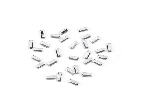 Premium Rectangular HotFix Rhinestones - Straight Cut Crystal Iron-On Crystals (3x7mm)