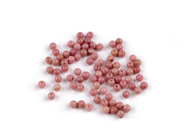 Premium Natural Rhodonite Gemstone Beads - 4mm Round Mineral Spacer Beads for Jewelry Making (96 Pcs, 39cm Strand)