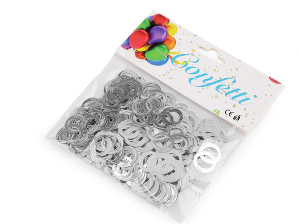Metallic Ring Confetti - Premium Table Scatter & Craft Decorations for Weddings, Parties, and Anniversaries (Approx. 260-270 Pcs)