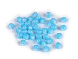 Premium Heart-Pattern Acrylic Craft Beads (8mm) - Smooth Plastic Beads for Jewelry Making & DIY Projects