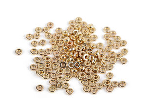Premium Metallic Plastic Round Spacer Beads - 6mm Seamless Rondelle Beads for Jewelry Making