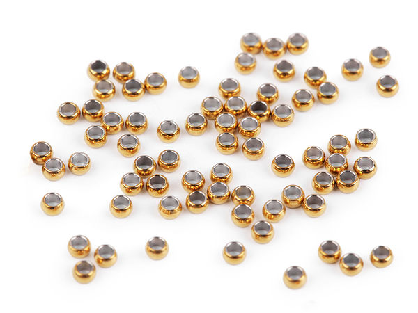 Stainless Steel Round Crimp Seed Beads (2mm) - Premium Jewelry Findings for Cord Ends & Bead Spacing