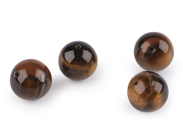 Natural Tiger's Eye Gemstone Beads – 12mm Round Mineral Beads for Jewelry Making and Crafting