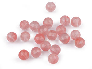 Synthetic Cherry Quartz Mineral Beads, 7 mm - Premium Gemstone Beads for Jewelry Making and Crafts