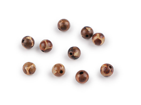 Synthetic Dzi Agate Mineral Beads - 6mm Round Gemstone Beads for Jewelry Making