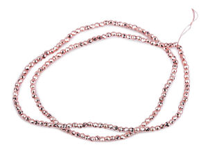 Premium Fire-Polished Cut Glass Beads (2mm, Metallic Finish) – Approx. 160 Pieces on Wire