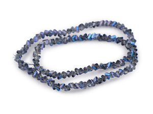 Premium Faceted Glass Triangle Beads (3mm) - Precision Cut Beads on Wire for Jewelry Making & Crafts (Approx. 130 pcs)