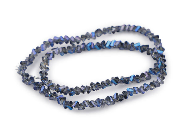 Premium Faceted Glass Triangle Beads (3mm) - Precision Cut Beads on Wire for Jewelry Making & Crafts (Approx. 130 pcs)