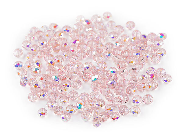 Premium Leaf-Shaped Fire Polished Glass Beads with AB Finish - 4mm