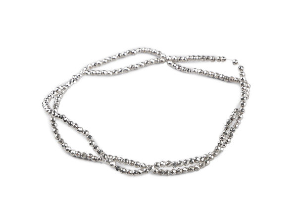 Silver Metallic Flatted Acrylic Beads - 2mm Premium Glass-Alternative Craft Spacers (190-Piece Pack)