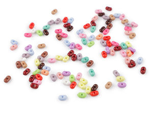 Premium Peanut-Shaped Plastic Craft Beads - 4x6mm Color Mix