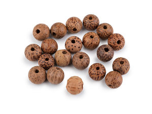 Natural Coconut Shell Beads - 14mm Round Wooden Beads for Jewelry Making, DIY Crafts, and Macrame - Natural Brown