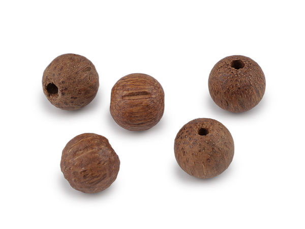 Natural Coconut Shell Beads, 20mm Eco-Friendly Round Wooden Beads for Jewelry Making and DIY Crafts