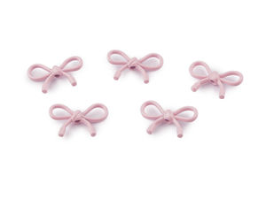 Premium Metal Bow Pendants & Spacers (13x20mm) - Double-Sided Varnish Finish Connector Beads for Jewelry Making & Crafts