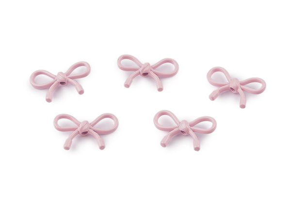 Premium Metal Bow Pendants & Spacers (13x20mm) - Double-Sided Varnish Finish Connector Beads for Jewelry Making & Crafts