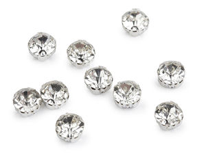 Premium Crystal Sew-On Chatons and Rhinestones in Metal Claw Settings (6mm, 7mm, 8mm) for Clothing, Jewelry, and Accessories