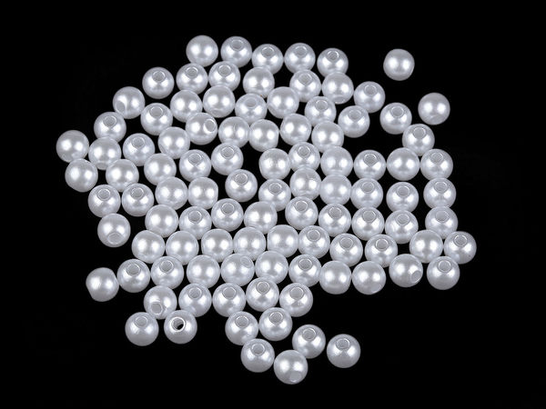 Premium Decorative Faux Pearl Beads – Assorted Sizes (6mm, 8mm, 10mm, 12mm) for Jewelry Making, DIY Crafts, and Embellishments