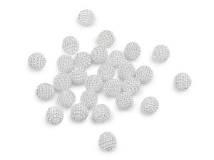10mm Textured Raspberry Wax Pearl Beads for Jewelry Making, White Pearl Effect Acrylic Beads for DIY Crafts & Home Decor (10g Pack)