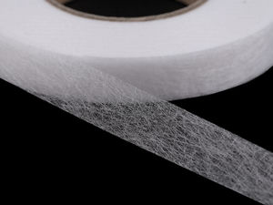 Premium Fusible Bonding Web Tape (15mm) - White Iron-On Hemming Adhesive Roll for Garments and Sewing