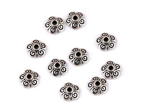 Premium 8mm Metal Flower Bead Caps - Decorative Floral End Caps for Jewelry Making, DIY Crafts, and Angel Ornaments