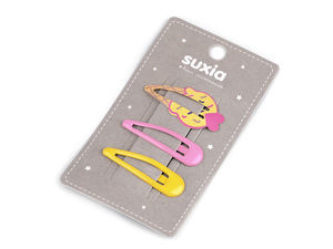 Premium Themed Snap Hair Clips (3-Piece Set) - High-Quality Decorative Hair Slides and Accessories for Girls and Women