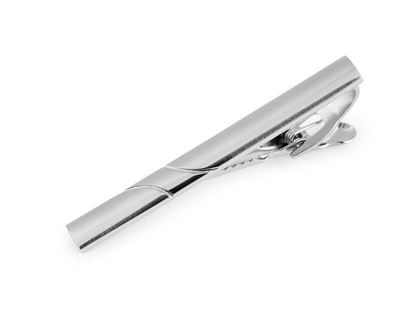 Premium Platinum-Finish Metal Tie Clip in Gift Box - Classic Men's Suit Accessory